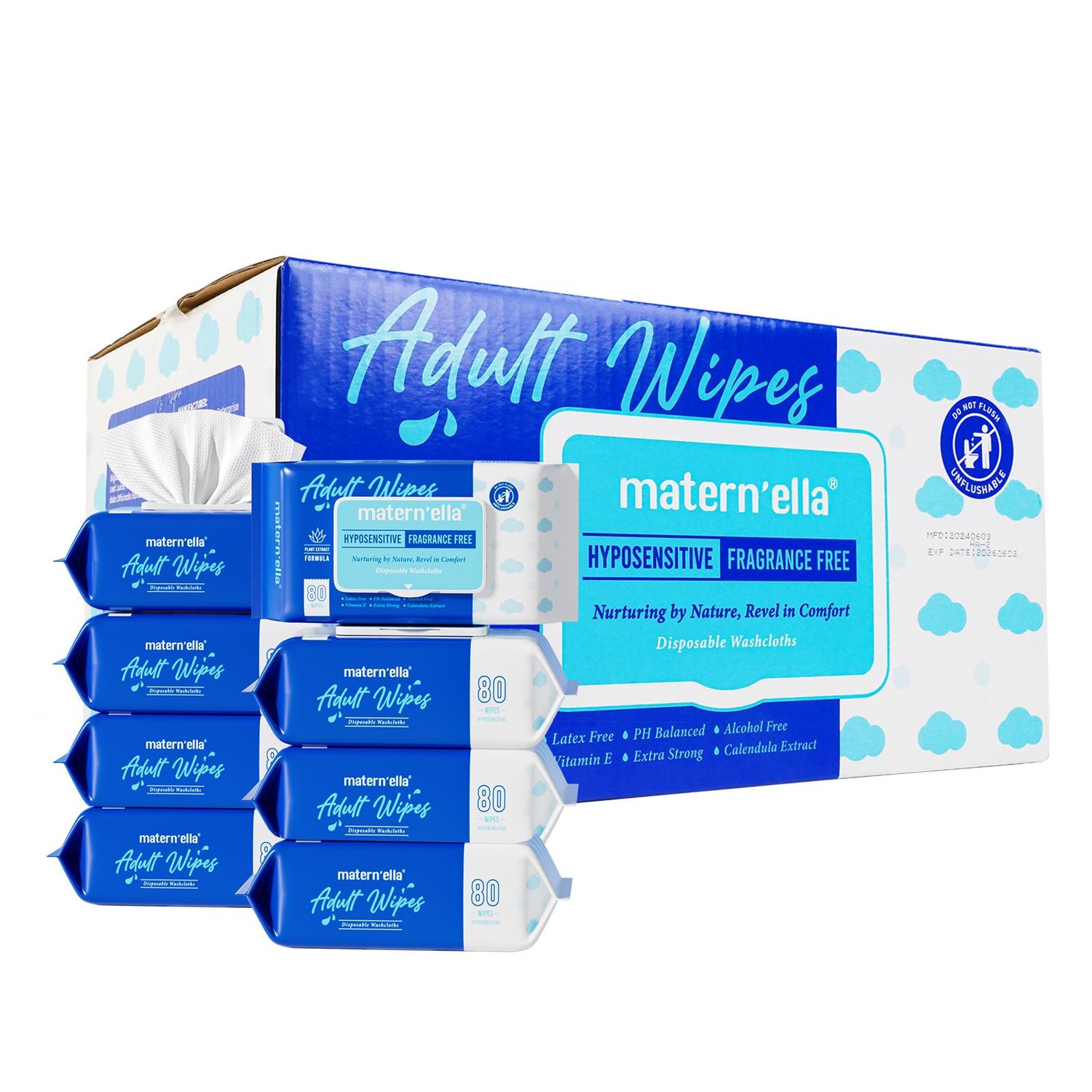 Maternella Adult Wipes